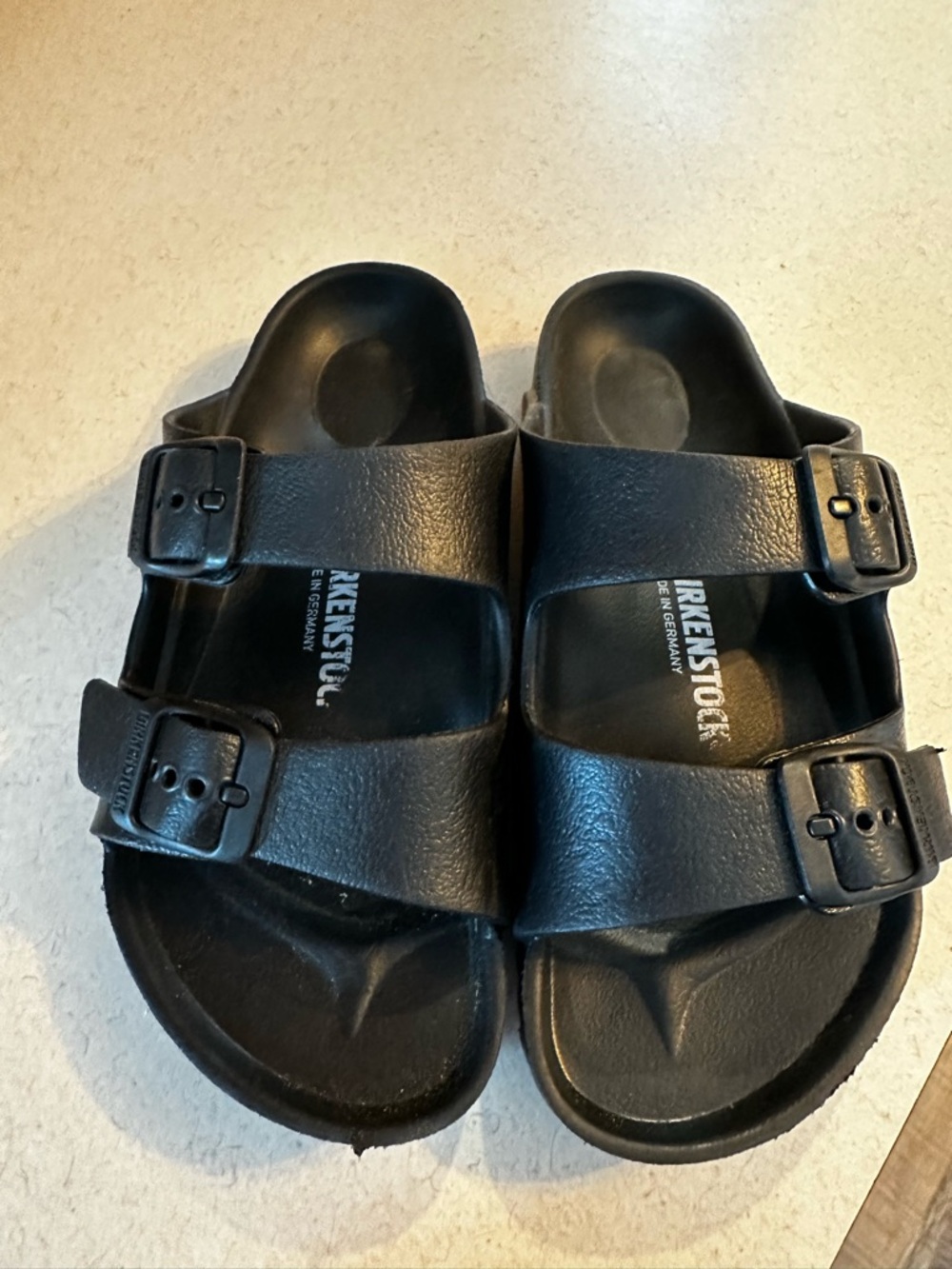 Birkenstock Arizona Two-Strap Sandals in Black EVA